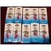 Image 1 : TEN SVEN RED, GOLD AND SILVER TREBLE HOOK SPINNERS WITH FLY STYLE ON HOOK