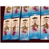 Image 7 : TEN SVEN RED, GOLD AND SILVER TREBLE HOOK SPINNERS WITH FLY STYLE ON HOOK