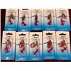 Image 1 : TEN TREBLE HOOK SPINNERS- FIVE THAT ARE RED, GOLD AND SILVER AND FIVE THAT ARE LARGER WITH RED AND S