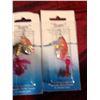 Image 8 : TEN TREBLE HOOK SPINNERS- FIVE THAT ARE RED, GOLD AND SILVER AND FIVE THAT ARE LARGER WITH RED AND S