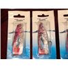 Image 5 : 10 LURES - FIVE SILVER AND GOLD - FIVE PINK, RED AND SILVER