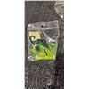 Image 3 : 23 PACKS OF LIME GREEN AND BLACK RUBBER WORM BAIT