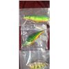 Image 2 : TEN ASSORTED LURES - WEIGHTED AND TREBLE HOOKED