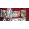 Image 4 : TEN ASSORTED LURES - WEIGHTED AND TREBLE HOOKED
