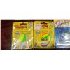 Image 2 : 11 MIXED WORM HARNESS' WALLEYE, MINNOW RIGS, SHAKE-E-BLADE BAIT RIG, LEADER AND FOUR SPORT CASTERS