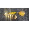 Image 3 : FIVE VINTAGE LARGE SPINAREN SPINNER YELLOW AND SILVER MINNOW-NO NAME