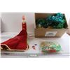 Image 1 : Box of Coloured Tinsel, Christmas Decorations