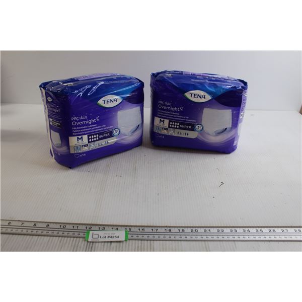 (2) Packs Tena Overnight Underwear - Sealed, Size M