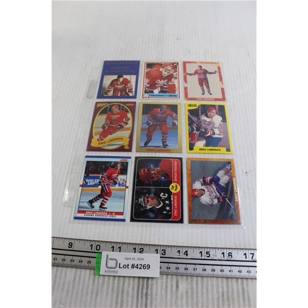 (9) Eric Lindros Pre-Rookie Hockey Cards