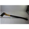 Image 1 : Axe w/Fiberglass & Rubber Handle (axe head has tar on it)