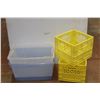 Image 1 : *(2) Plastic Crates - (2) Plastic Totes (no lids)