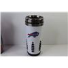 Image 3 : (3) NHL and NFL Beverage Cups - Minnesota Wilds - Chicago Black Hawks - Buffalo Bills