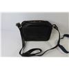 Image 7 : Black Leather Purse - (2) Lug Shoulder Purses - Hand Bag - Cosmetic Case w/Mirror