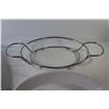 Image 2 : Ceramic Dish in Metal Holder - Ceramic Oval Dish