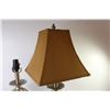 Image 2 : (2) Metal Lamps w/Cloth Shades