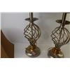 Image 4 : (2) Metal Lamps w/Cloth Shades
