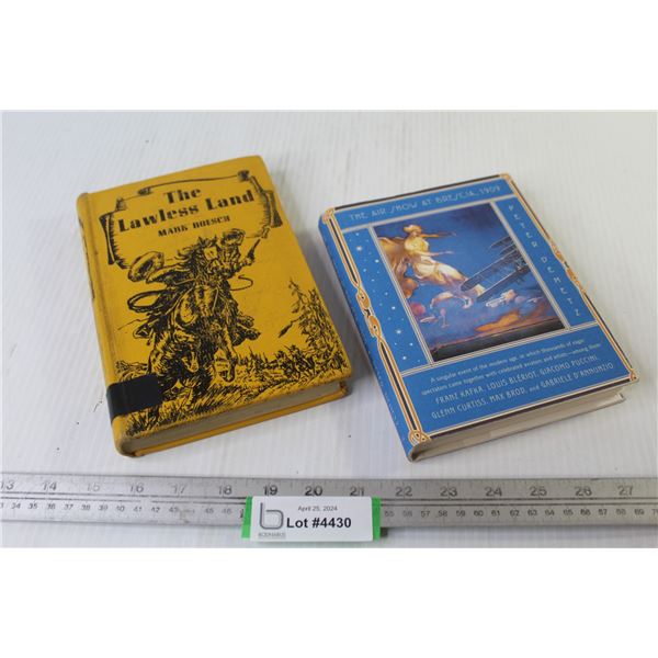 (2) Vintage Books - The Lawless Land - Air Show At Brescia