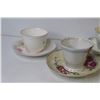 Image 6 : (6) Tea Cups w/Saucers - Heathcote Grindly - Phoenix - Japan