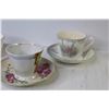 Image 7 : (6) Tea Cups w/Saucers - Heathcote Grindly - Phoenix - Japan