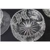 Image 2 : (6) Pin Wheel Crystal Glass: Pitcher, Serving Bowls, Plate & Candy Dishes