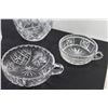 Image 4 : (6) Pin Wheel Crystal Glass: Pitcher, Serving Bowls, Plate & Candy Dishes