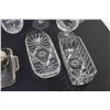 Image 7 : Pin Wheel Crystal Glasses, Butter Dish, Tealight Candleholders, Vase, Tray w/Paper Weights & Sugar D
