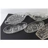 Image 3 : (6) Pin Wheel Crystal Pickle & Cheese Platters (8) Crystal Plates