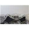 Image 4 : (6) Pin Wheel Crystal Pickle & Cheese Platters (8) Crystal Plates