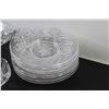 Image 5 : (6) Pin Wheel Crystal Pickle & Cheese Platters (8) Crystal Plates