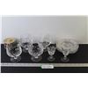 Image 1 : (6) Liqueur Crystal Glasses (6) Crystal Plates, Candle Holder