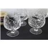 Image 2 : (6) Liqueur Crystal Glasses (6) Crystal Plates, Candle Holder