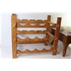 Image 4 : Wooden Storage Foot Stool, Wooden Wine Rack