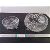 Image 1 : (2) Pinwheel Crystal 3 Footed Bowls