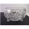Image 2 : (2) Pinwheel Crystal 3 Footed Bowls