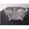 Image 4 : (2) Pinwheel Crystal 3 Footed Bowls