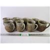 Image 1 : (8) Carved Mugs, White Speckled