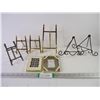 Image 1 : (6) Small Easels and (1) Small Picture Frame and Pkg. of Book Plates