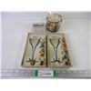 Image 1 : (2) Pkgs. of Wine Markers,(1) Pkg. Fruit Picks and Candle