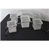 Image 2 : (4) Frosted Glass Triple Tealight Candleholders w/ Metal Decor Stands