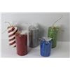 Image 4 : (5) Pillar Glitter Candles