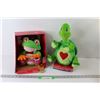 Image 1 : Singing Stuffies: Frog Sings "Who Put the Bomp", Turtle Sings " Can't Hurry Love" - May Need Batteri