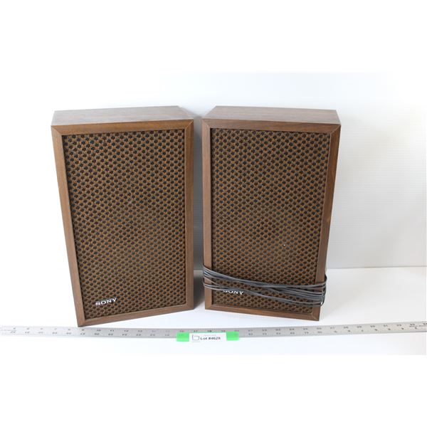 (2) Sony Speakers - As Is - Untested - 15 x9 x5 