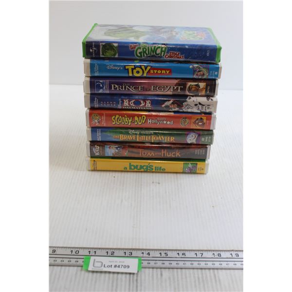 (8) VHS Tapes - Toy Story, The Grinch