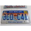 Image 3 : Michigan and North Carolina License Plates