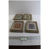 Image 1 : (4) Framed Mini Rugs - 7" x 9 1/2"