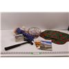 Image 1 : Misc. Items - Place Mats, Rope/Cordage, Claw Hammer, Basket, Bag of White Rabbit Candy etc..
