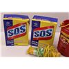 Image 2 : (2) Boxes S.O.S Pads, Nylon Rope & Folders Coffee Can (Plastic)