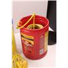 Image 6 : (2) Boxes S.O.S Pads, Nylon Rope & Folders Coffee Can (Plastic)