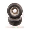Image 1 : (1 pr) Titan Trailer Tires (20.5x8.0-10 Load Range D 1330lbs) w/Steel Rims (10x6) - Rubber Cracked/W