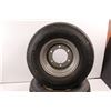 Image 6 : (1 pr) Titan Trailer Tires (20.5x8.0-10 Load Range D 1330lbs) w/Steel Rims (10x6) - Rubber Cracked/W